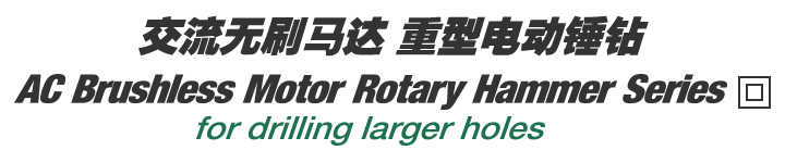 AC Brushless Motor Rotary Hammer Series for drilling larger holes